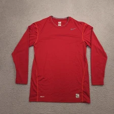 Nike Pro Men’s 3XL Red Long Sleeve Compression Shirt Dri-FIT Training Base Layer