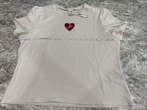 Victoria Secret PINK Baby Tee With Heart NWT XXL Red Lace Cheeky Panty - Picture 4 of 13