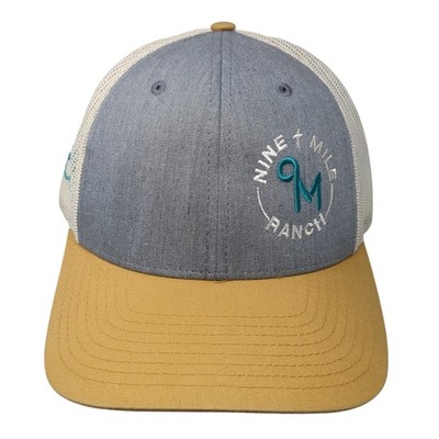 Nine Mile Ranch Snapback Trucker Hat Multi L Adjustable Mesh Back Richardson
