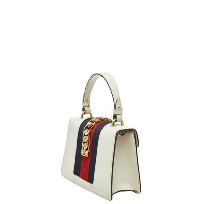 GUCCI Sylvie Sherry Line Rose Applique Handbag Shoulder Bag 2WAY