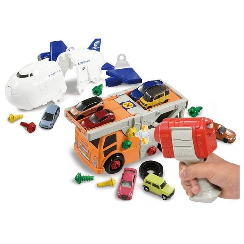 Tomica World Carrier Car and Jet Diecast Scale Model Car Set # 4904810177036