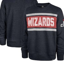 Para hombres 47 NBA Washington Wizards Bypass Tribeca Pullover Sudadera Atlas Azul M