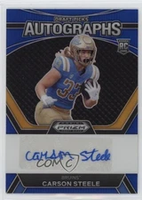 2024 Panini Prizm Draft Picks Blue 76/149 Carson Steele Rookie Auto RC 1k3z