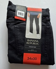 Banana Republic Men  s 5 Pocket Pant Slim Fit Black 34x30