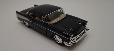 1957 Black Chevrolet Bel Air Coupe 1/40 Scale Kinsmart Diecast Pullback Car New