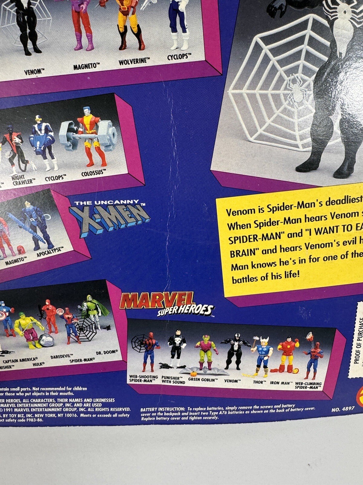 Marvel Electronic Venom Talking Action Figure 1991 New Sealed eBay