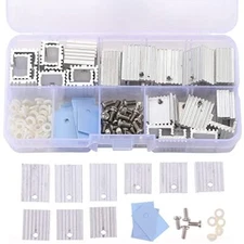 Jienk 30Pcs TO-220 Aluminum Heatsink & Insulator/Mounting Kits for MOSFET Tra...