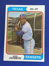 ⚾ 1974 Topps Baseball Base Card #107 Alex JOHNSON - EXMT or better ⚾
