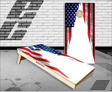 American Flag Triangle Cornhole Boards Bean Bag Toss Game