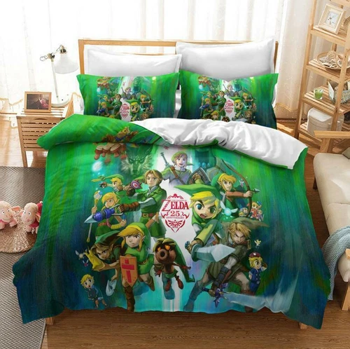 Juego de funda nórdica Legend of Zelda Games edredón Doona cama individual doble tamaño queen - Imagen 3 de 28