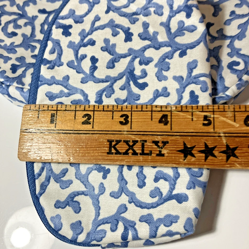 Par de BOLSA DE VIAGEM COSMÉTICA MAQUIAGEM CORAL AZUL E MARFIM BOA NOVA SEM ETIQUETAS - Imagem 4 de 4