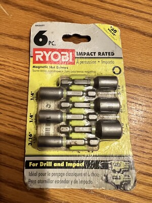 RYOBI AR2031 Impact Rated Magnetic Nut Driver Set 6-Piece | eBay