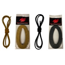 Red Hawk Tannery Baseball Glove Lace 1/4" x 72" Glove Relacing Lace Black  Tan