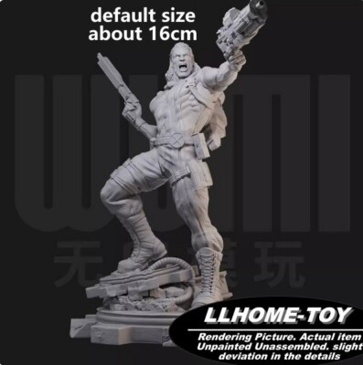 Anime Superhero Bishop Twin Guns Fight Resin 3D Print GK Figure DIY Model
