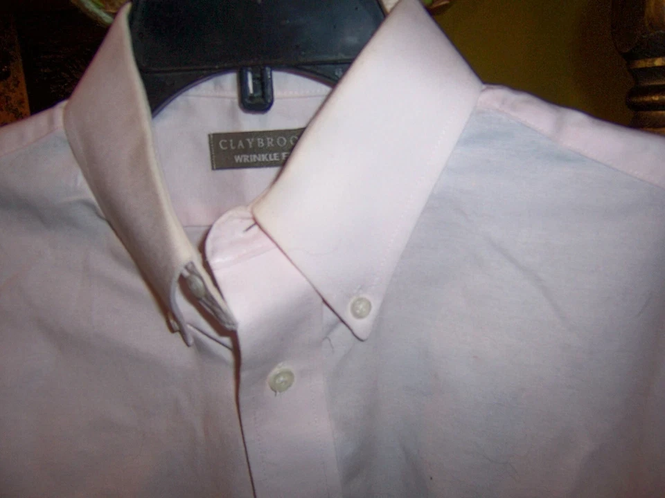 CLAYBROOKE Ivory l/s b/d Cotton/Poly Dress Shirt - SIZE 15 - 23/33 - Image 2 of 2