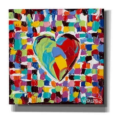 Epic Graffiti 'Mosaic Heart I' by Carolee Vitaletti Giclee Canvas Wall Art