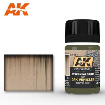 AK INTERACTIVE 067 Enamel Effect - STREAKING GRIME FOR DAK VEHICLES 35ml