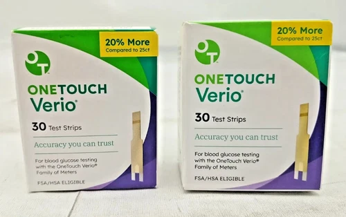 OneTouch Verio 60 Test Strips Value Pack  07/2026+ Free Shipping