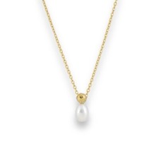 White Pearl Pendant Necklace for Women