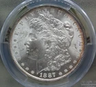 1887 "P" Morgan SILVER Dollar $1 PCGS MS63 #870 BU Unc Uncirculated ECC&C, Inc.