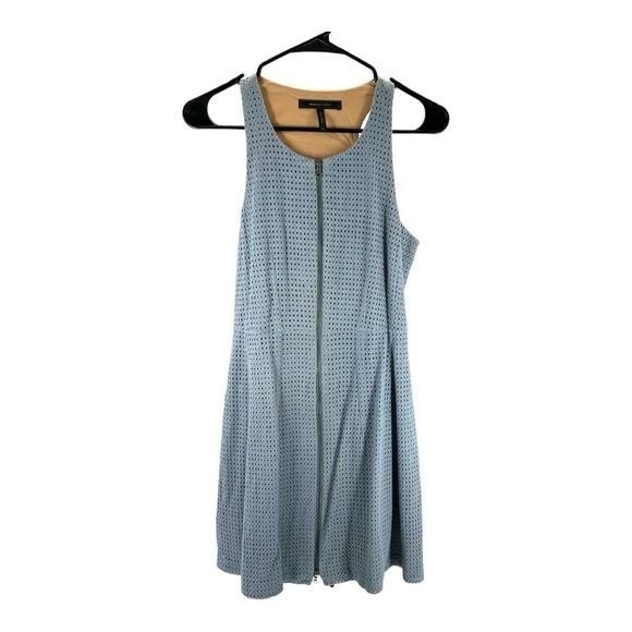 BCBG MAXAZRIA | 4 Light Blue Dress Zip Eyelet | eBay