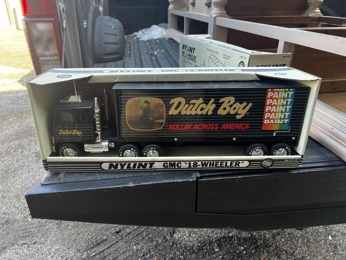 Vintage Nylint Dutch Boy Paints GMC 18 Wheeler Truck Trailer Semi