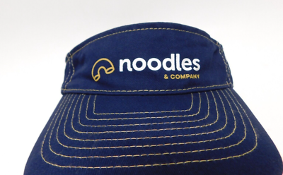 Noodles & Company Visor Employee Uniform Hat Cap Navy Blue Hook
