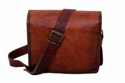 バッグ Men's Genuine Vintage Brown Leather Messenger Bag Shoulder Laptop