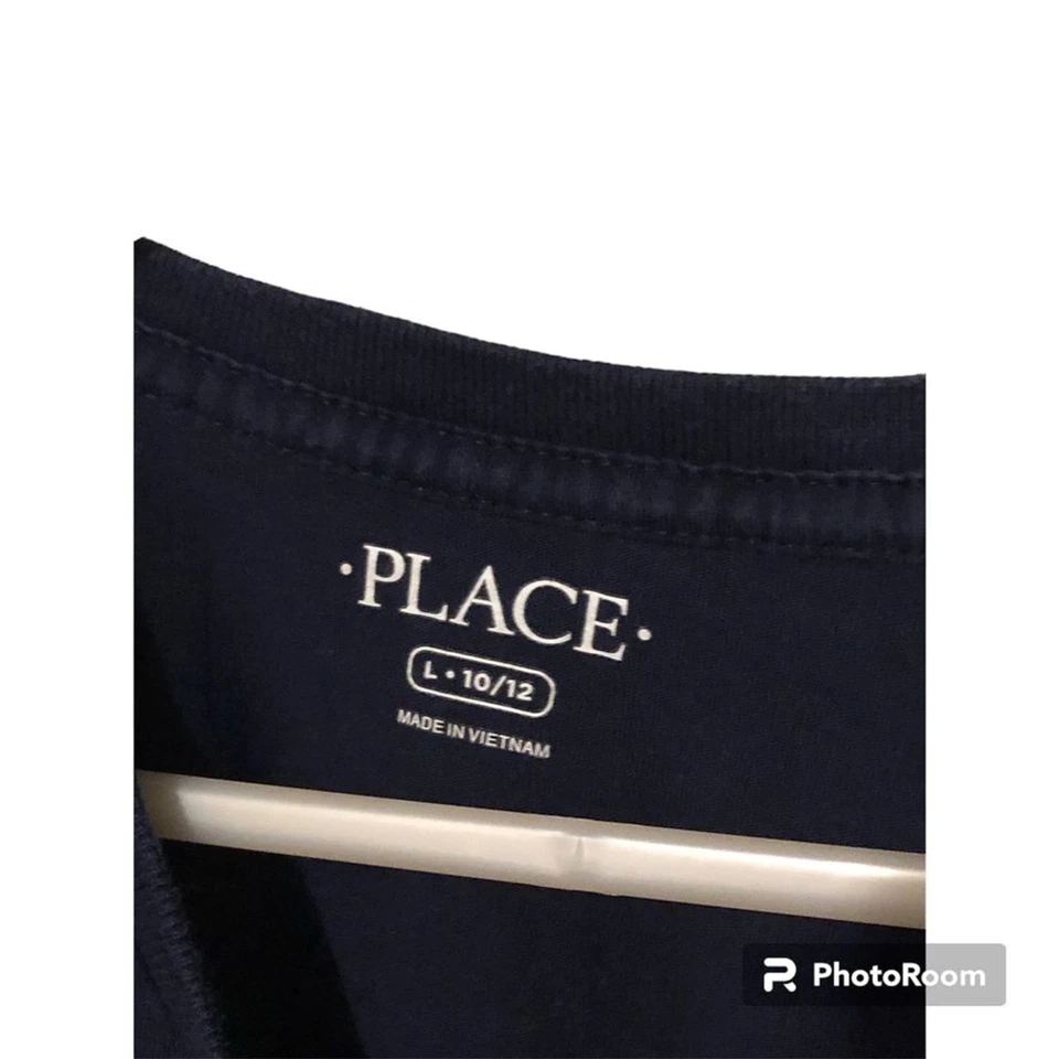 Children’s Place Christmas Hashtag 长袖棉质衬衫儿童 L 码 10/12 — 第 4/4 张图片