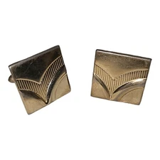 Vintage Swank Gold Tone Classic Embossed Men's Cufflinks