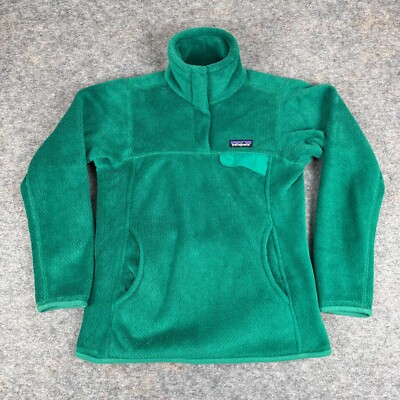 Patagonia Re-Tool Snap-T Polartec Fleece Pullover 25442 Green Womens XS 