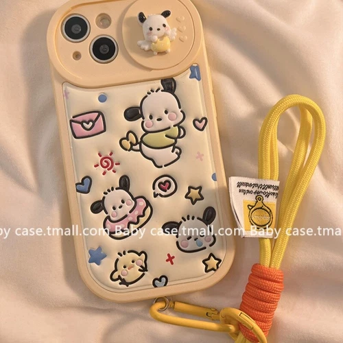 Pochacco Lanyard Soft Adhesive Phone Case Cover For Iphone 12 13 14 15 Pro Max - Picture 5 of 14