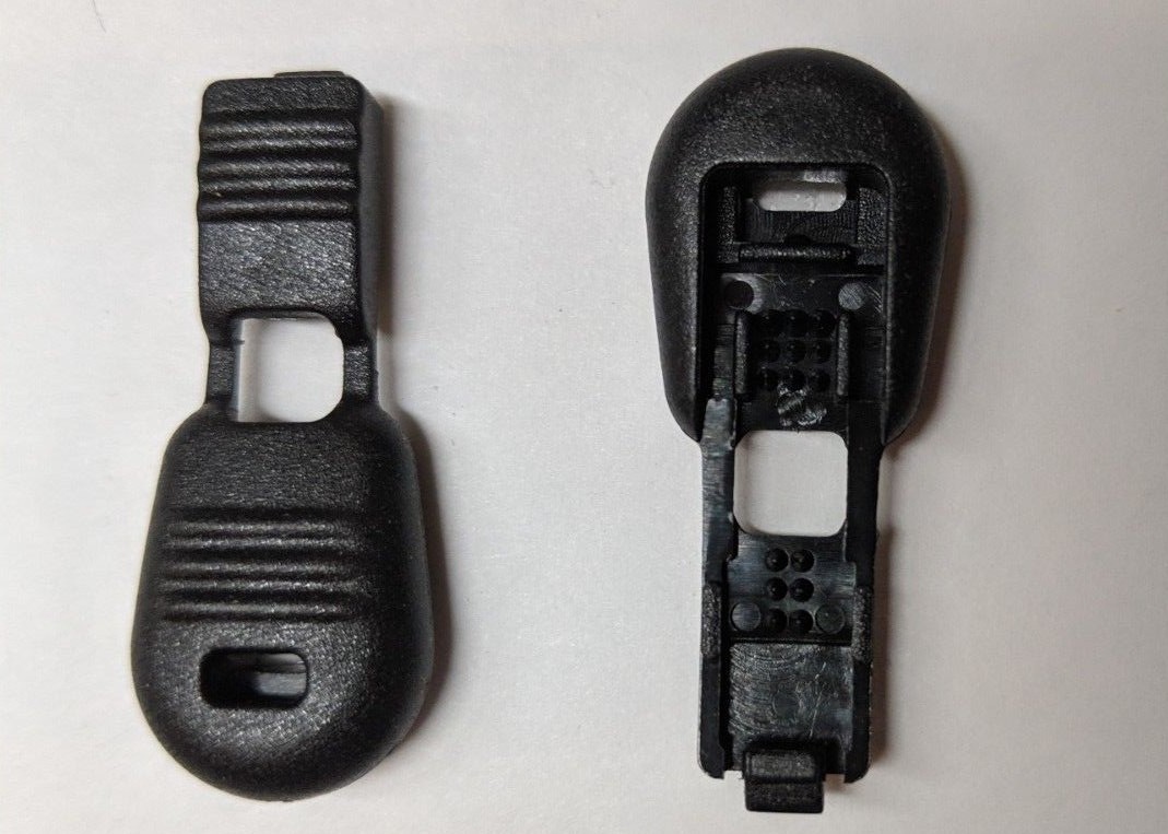 (10) Black Plastic Zipper Pulls Cord Lock Ends Paracord Tactical Tab