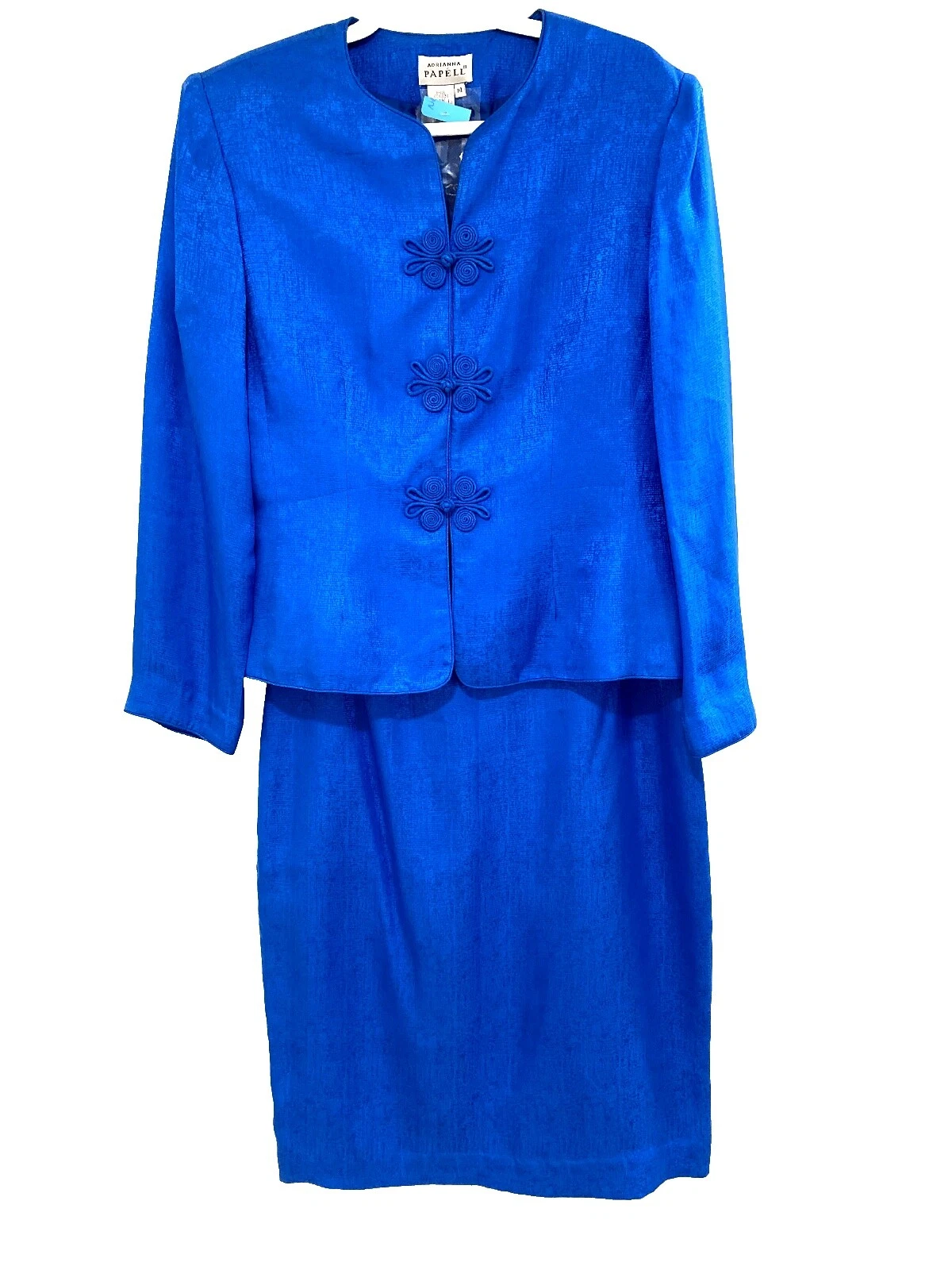 Trajes de falda Adrianna Papell 100 % seda y traje separado para mujer