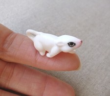 Ancienne Souris Miniature, Porcelaine 3 cm, Japon, Bibelot Figurine de Poupée