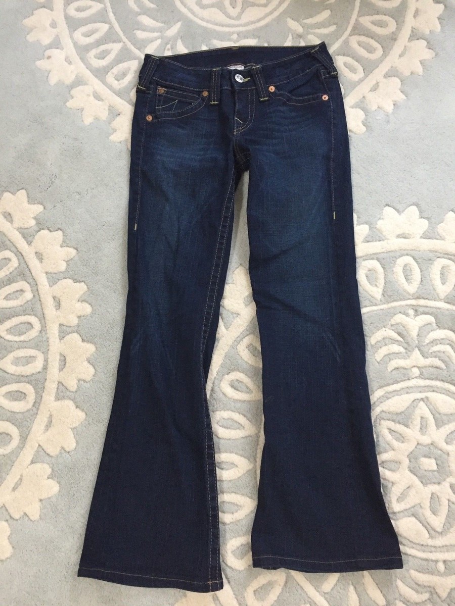 True Religion Becky Boot Cut Dark Denim Jeans 29 X 29.5