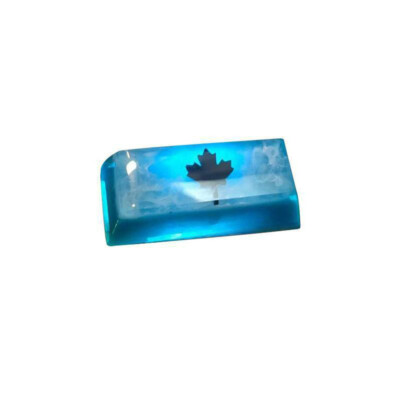 2024 Rainbow 6 Black Ice Keycap OEM R4 Blue Resin Key Cap For Cherry MX Keyboard