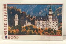 Puzzlers Collection Neuschwanstein Castle 500 Pc Puzzle 2010 New 18 x 11"