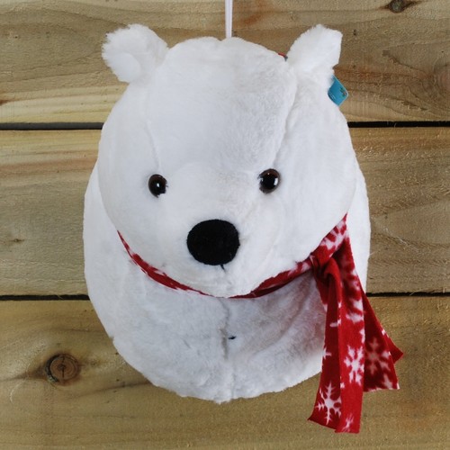 Motion Activated Christmas Singing Moving Mouth Polar Bear Head Decoration - 第 4/8 張圖片