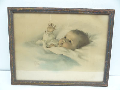 絵画 BABY BABY Vintage Old 664 Gutmann & Gutmann Bessie Pease USA Awakening