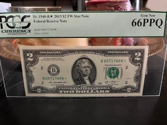 2013* $2 New York Star Note FRN (B* Block) PCGS 66 PPQ Gem New - Image 3 of 4