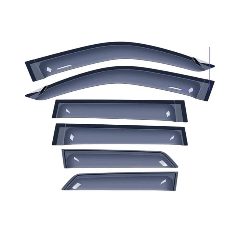 6 piezas parasol de ventilación de visera de ventana protector de lluvia apto para Lexus LX570 2007-2021 Foto 2 de 4