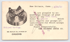 1910 Skinner Chuck Co New Britain CT Postal C...