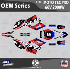 Graphics Kit for MotoTec Pro 60v (All Years) Oem Series - RED-BLUE