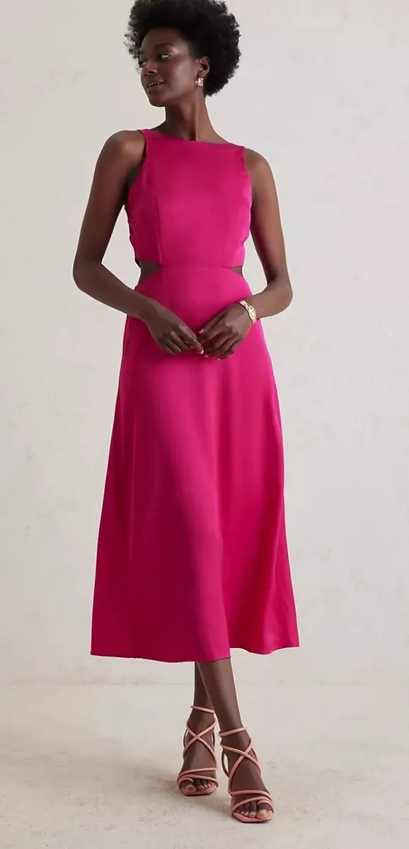 anthropologie pink dress