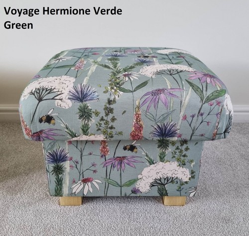 Storage Footstool Orla Kiely Linear Stem Dandelion Fabric Pouffe Mustard Ochre - Picture 22 of 24