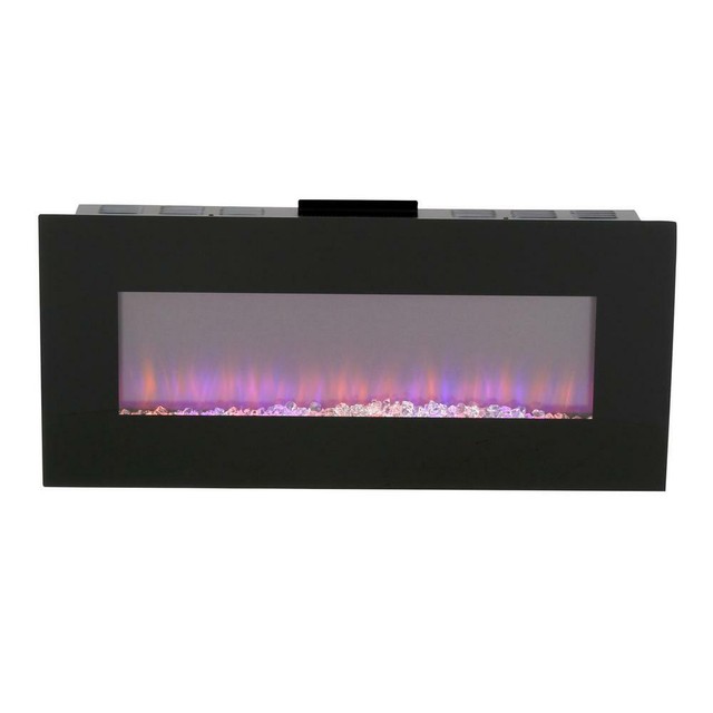 Electric Fireplace Wall Mounted LED Fire and Ice Flame With Remote 42