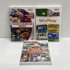 Wii Play Namco Museum Remix Help Wanted 3 Nintendo Wii Game Lot - 1 Sealed