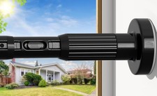 41-144 Inch Heavy Duty Black Tension Curtain Rod - No Drilling, Adjustable, R...
