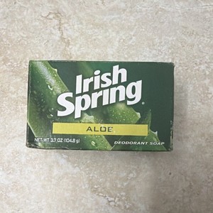 Irish Spring Deodorant Bar Soap Lot of 2 Aloe 3.7 oz + Original 4 oz
